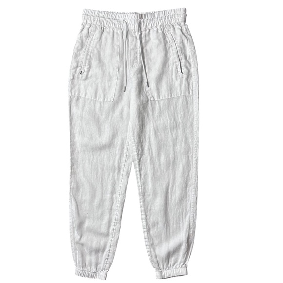 Athleta Retreat Linen Joggers High Rise Calla Lilly White Size XS - Picture 1 of 9